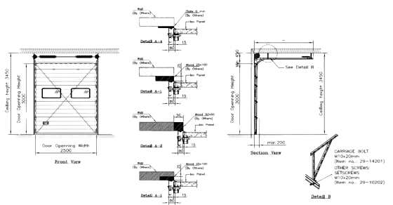 drawing industrialdoor